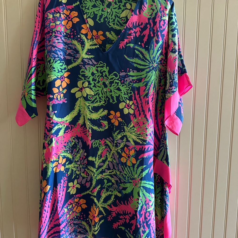 Lilly Pulitzer Green and Pink Patterned Dress